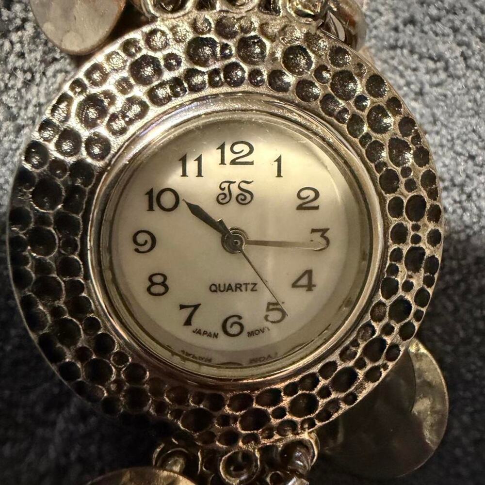 Silver gold vintage watch